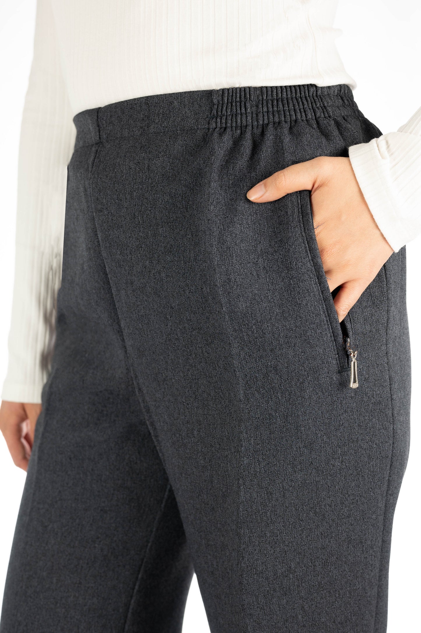 MILA - Melierte Winter Schlupfhose