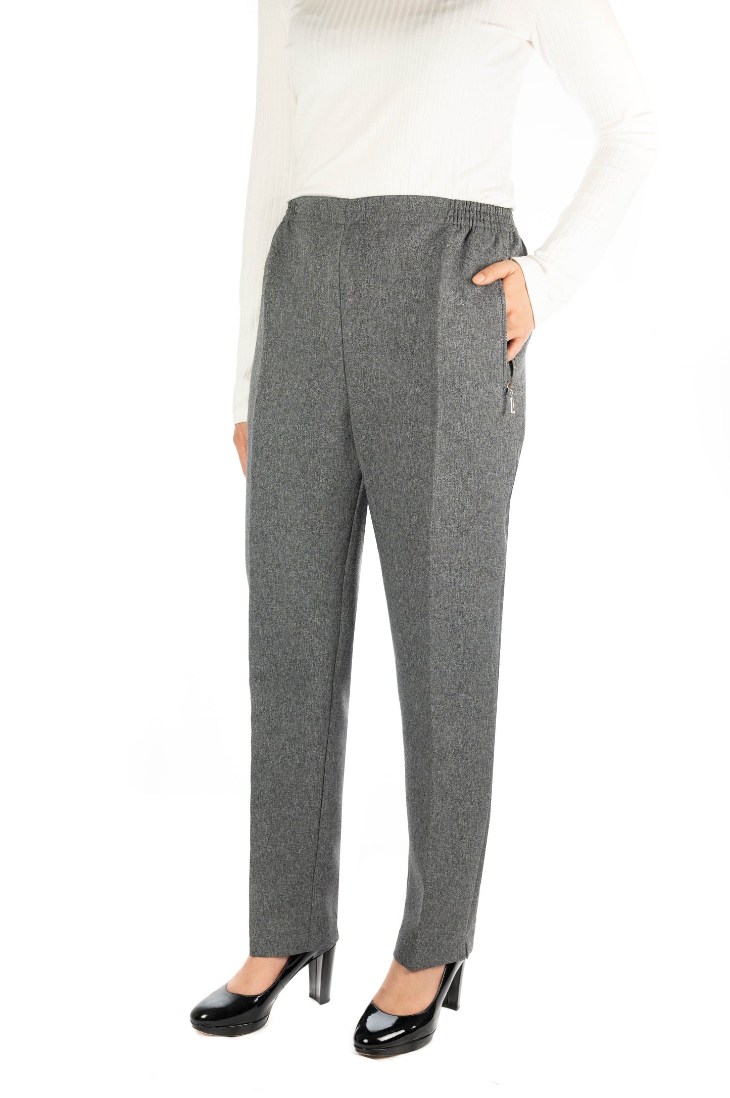MILA - Melierte Winter Schlupfhose