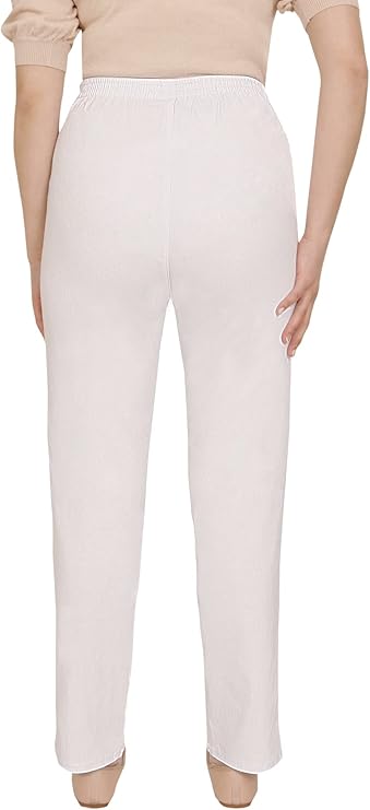 Emmi - Damen Sommer Outdoor Schlupfhose mit Gummizug, Stretch, Senioren Hose, Kurzgröße, gerader Schnitt, Hosentaschen