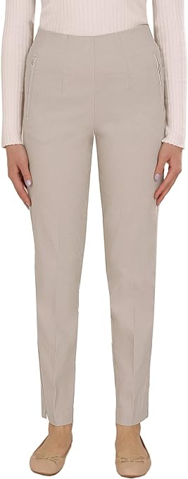 Stella - Damen Sommer Stretch Damenhose, komfortabler Gummibund, gerader Schnitt, sehr dehnbar, geeignet für Senioren, Schlupfhose mit Taschen