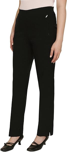 Stella - Damen Sommer Stretch Damenhose, komfortabler Gummibund, gerader Schnitt, sehr dehnbar, geeignet für Senioren, Schlupfhose mit Taschen