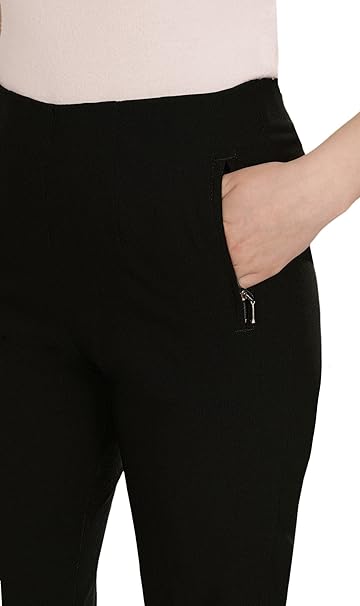 Stella - Damen Sommer Stretch Damenhose, komfortabler Gummibund, gerader Schnitt, sehr dehnbar, geeignet für Senioren, Schlupfhose mit Taschen