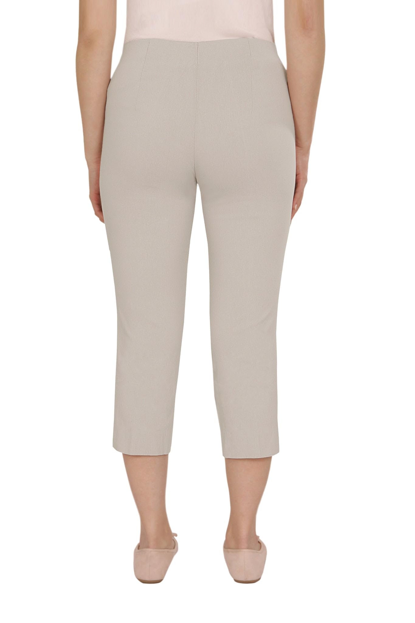 Stella - Damen Stretch 7/8 Sommerhose, komfortabler Gummibund, gerader Schnitt, sehr dehnbar, geeignet für Senioren, Schlupfhose mit Taschen