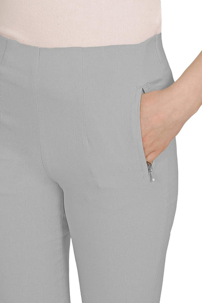 Stella - Damen Stretch 7/8 Sommerhose, komfortabler Gummibund, gerader Schnitt, sehr dehnbar, geeignet für Senioren, Schlupfhose mit Taschen