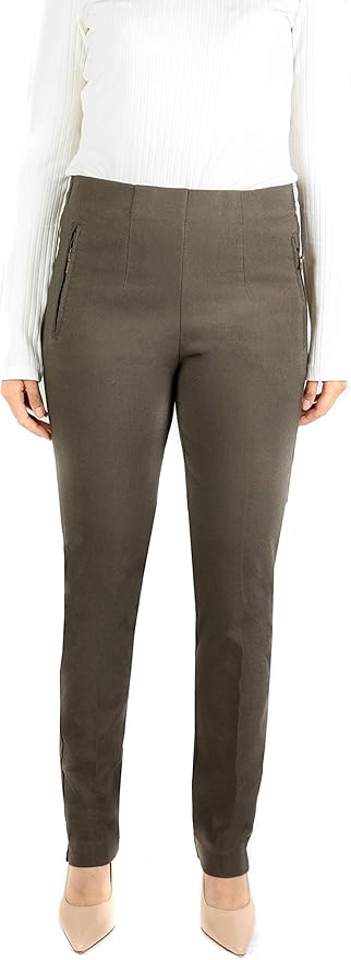 Stella - Damen Winter Schicke Stretch Hose, komfortabler Gummibund, gerader Schnitt, sehr dehnbar, geeignet für Senioren, Schlupfhose mit Taschen und weichem Innenstoff