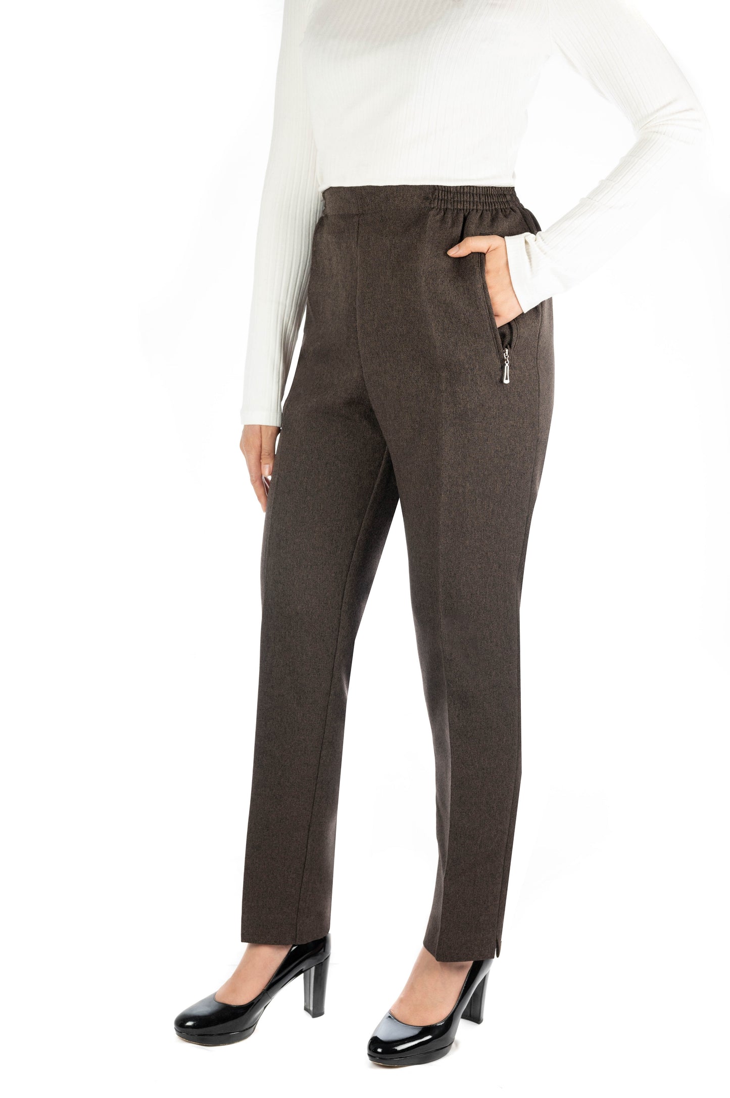 MILA - Melierte Winter Schlupfhose