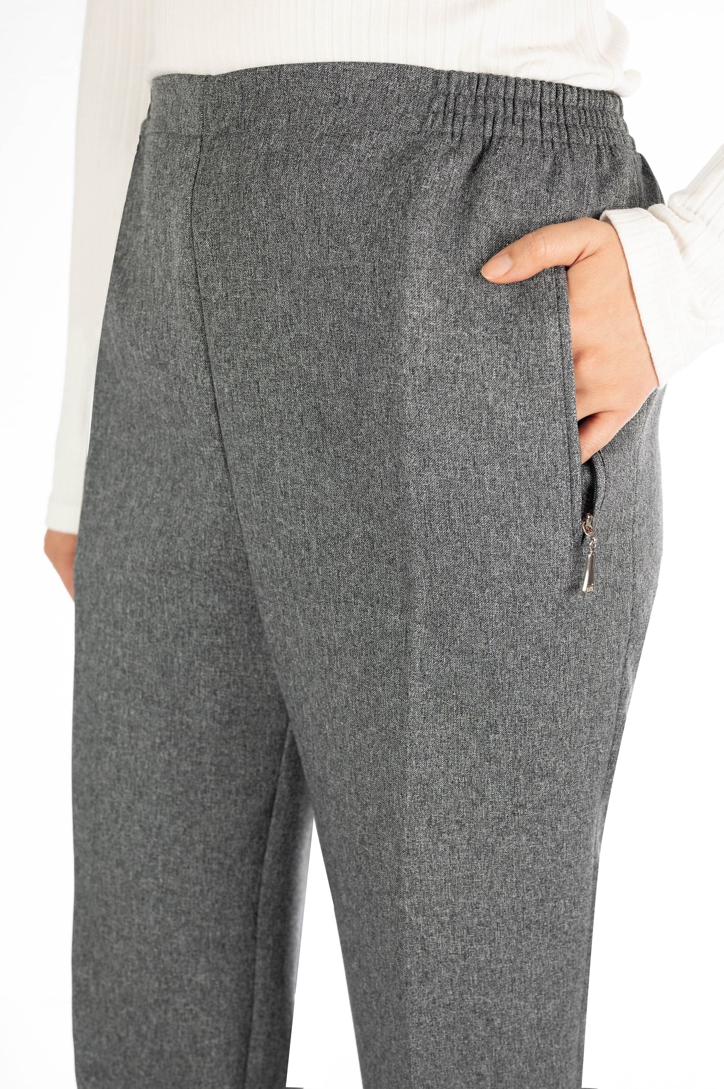 MILA - Melierte Winter Schlupfhose